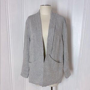 PERUZZI Elegant Gray Linen Women's Blazer